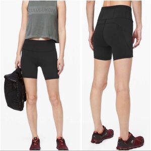 Lululemon Fast & Free Shorts 6” Black, 8
